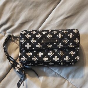 Vera Bradley Black and White Floral Clutch